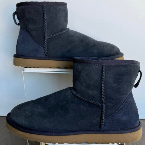 UGG Womens Classic Mini Boots Navy Size7 - Picture 2 of 8